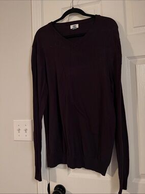 4/$15 Men's V-Neck Sweater - Dark Plum